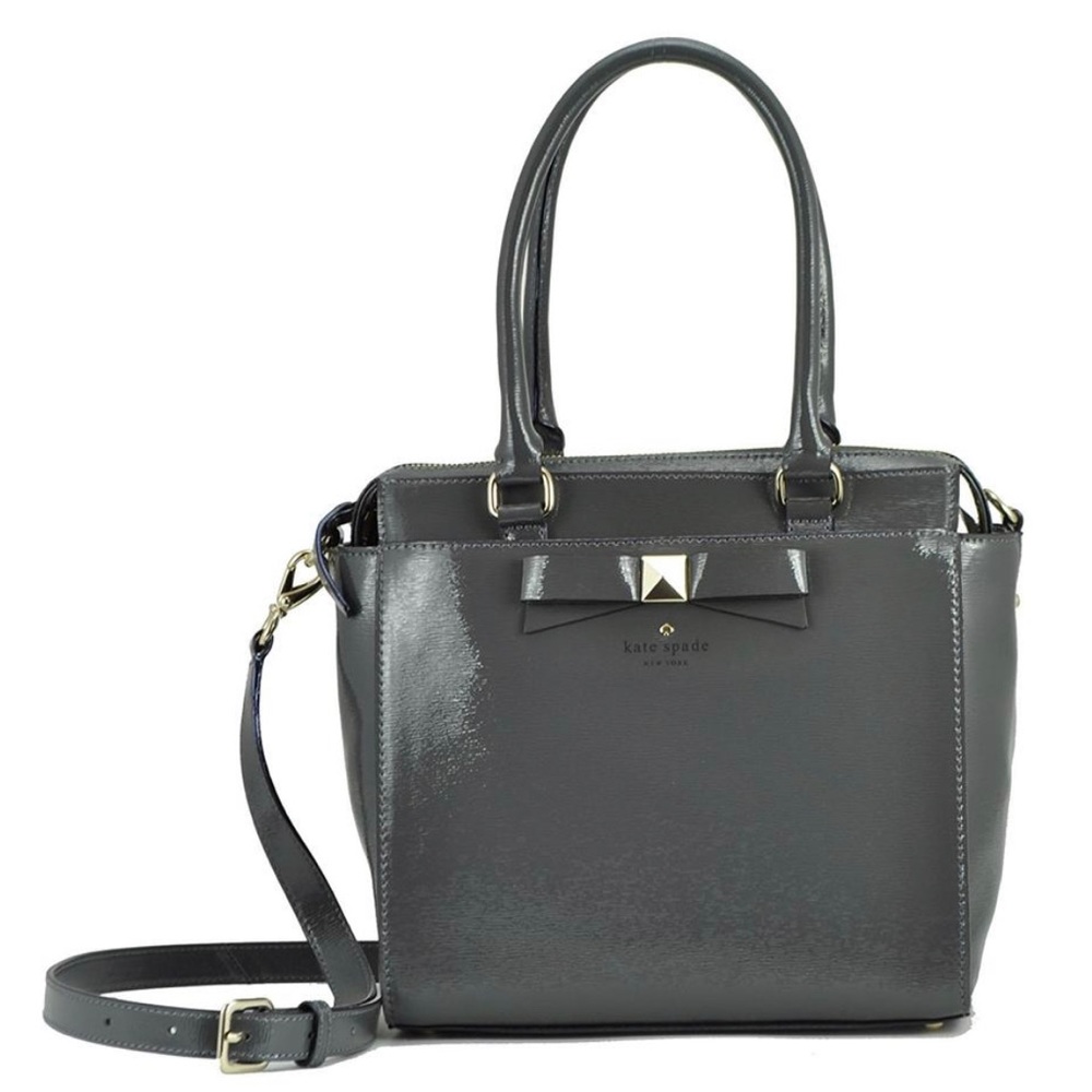 Kate Spade Grey Leather Satchel Purse